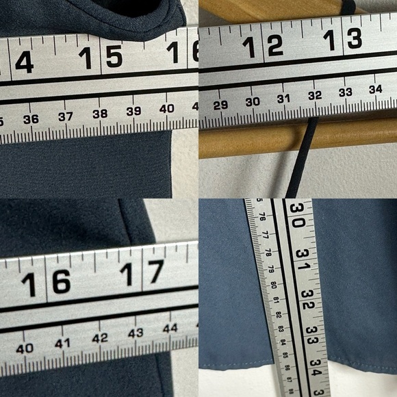 SOLD Zara Navy Blue Slip Mini Dress Size XS V-Neck Lined Minimalist Party Travel - Picture 9 of 14